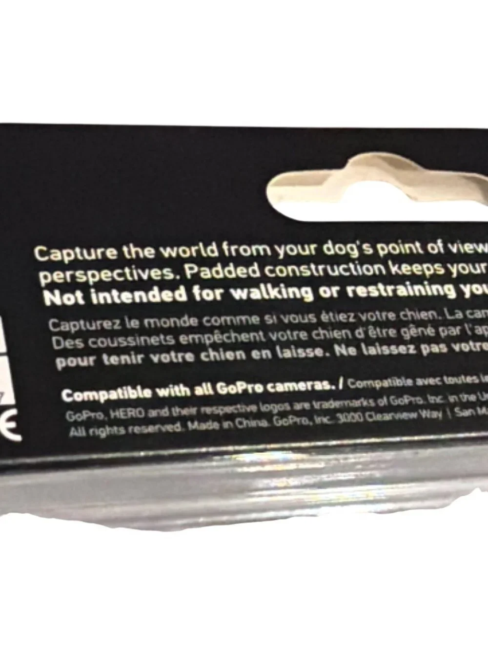 GoPro Fetch Dog Harness For Cameras Adjustable Fit 15-120 Lbs Black New